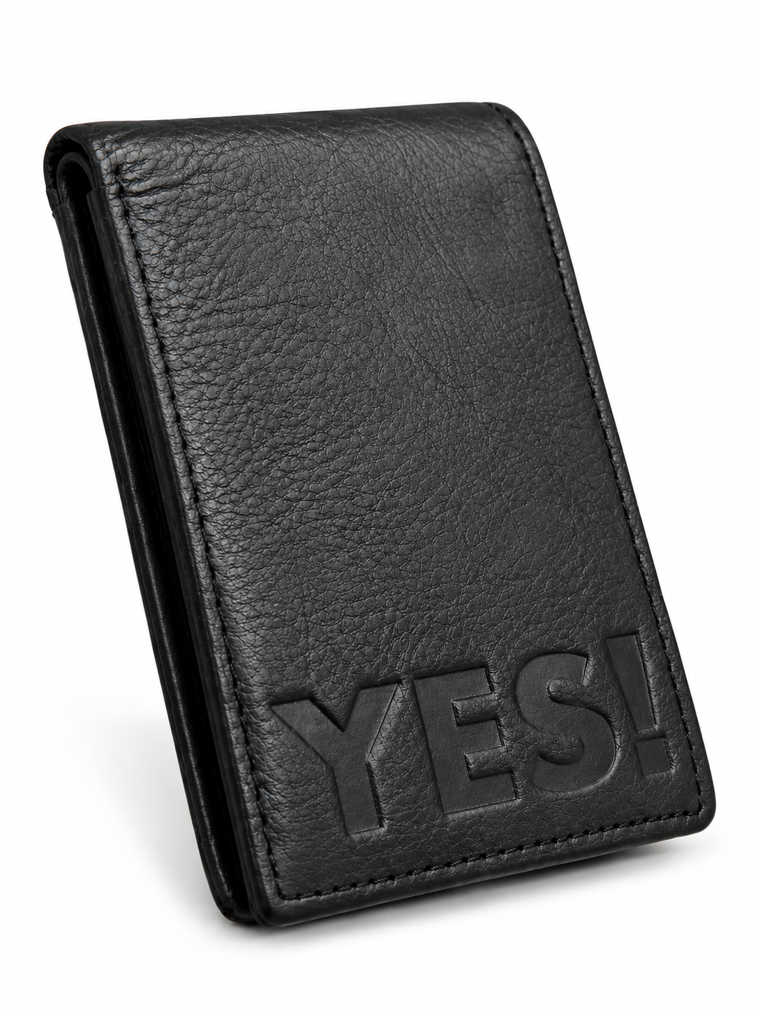BLACK NIGHT Men's Irish Leather Card Holder | Embossed Design