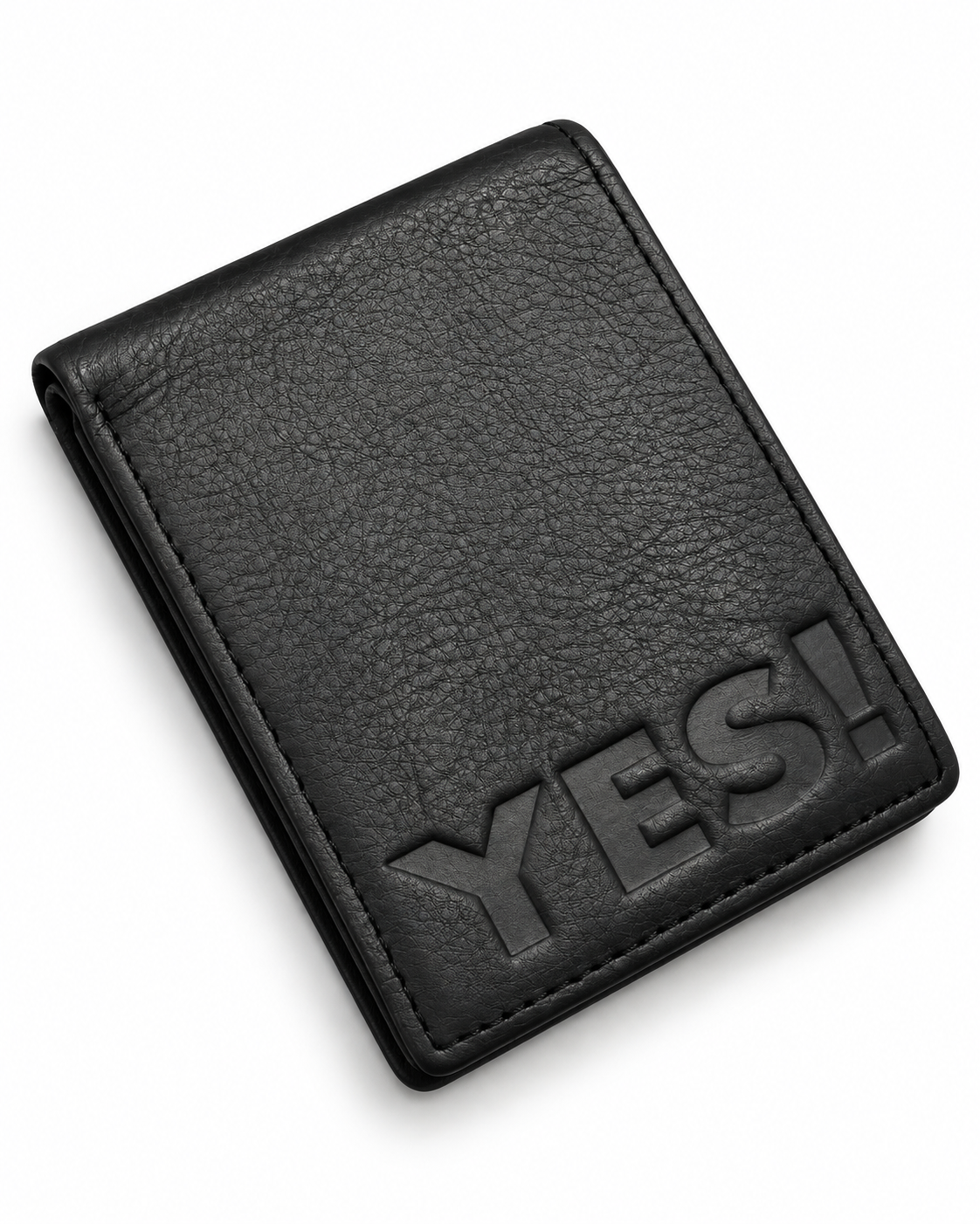 BLACK NIGHT Men's Irish Leather Card Holder | Embossed Design