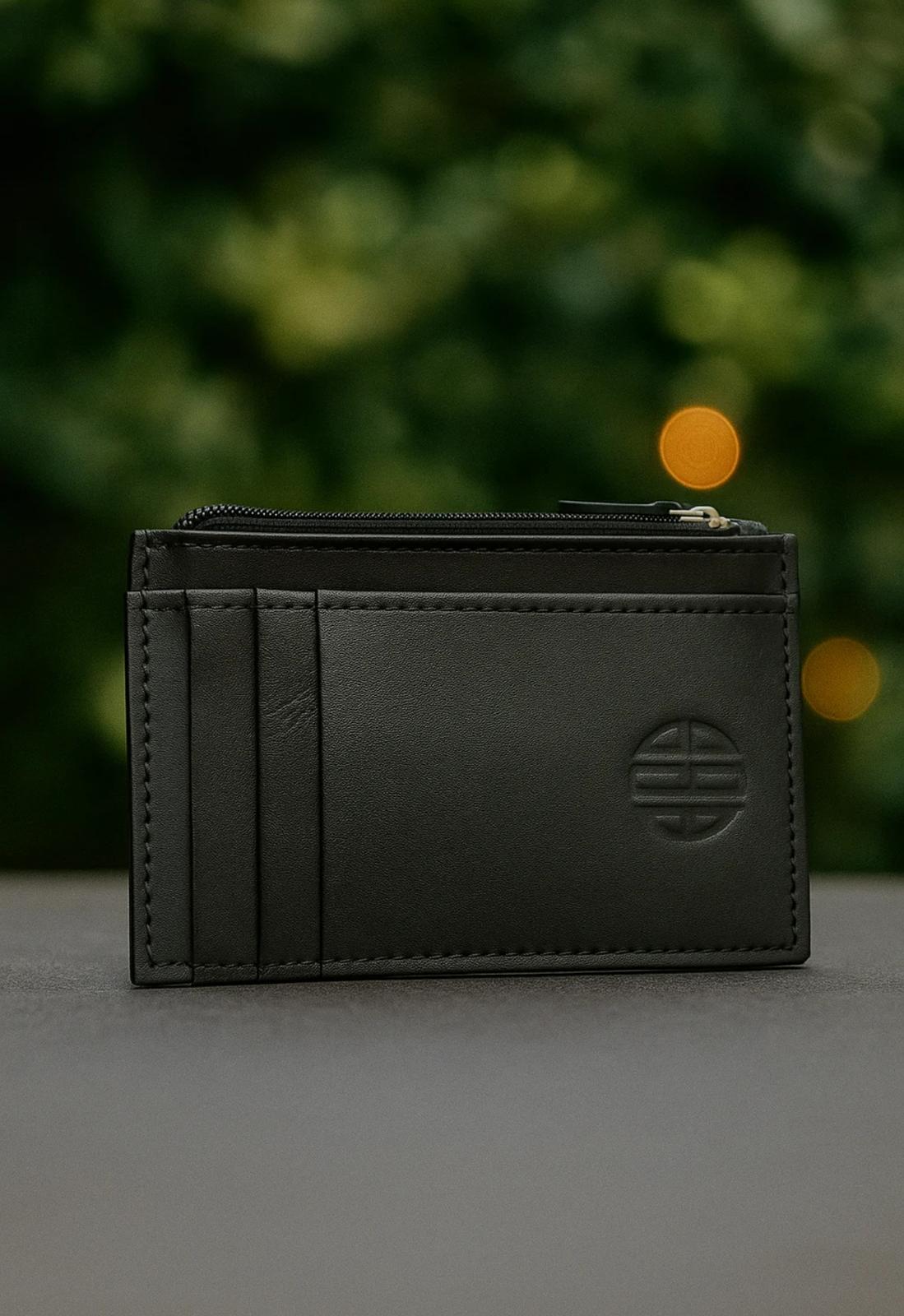 VAULT Men's Black Irish Leather Card Holder | Genuine Cowhide