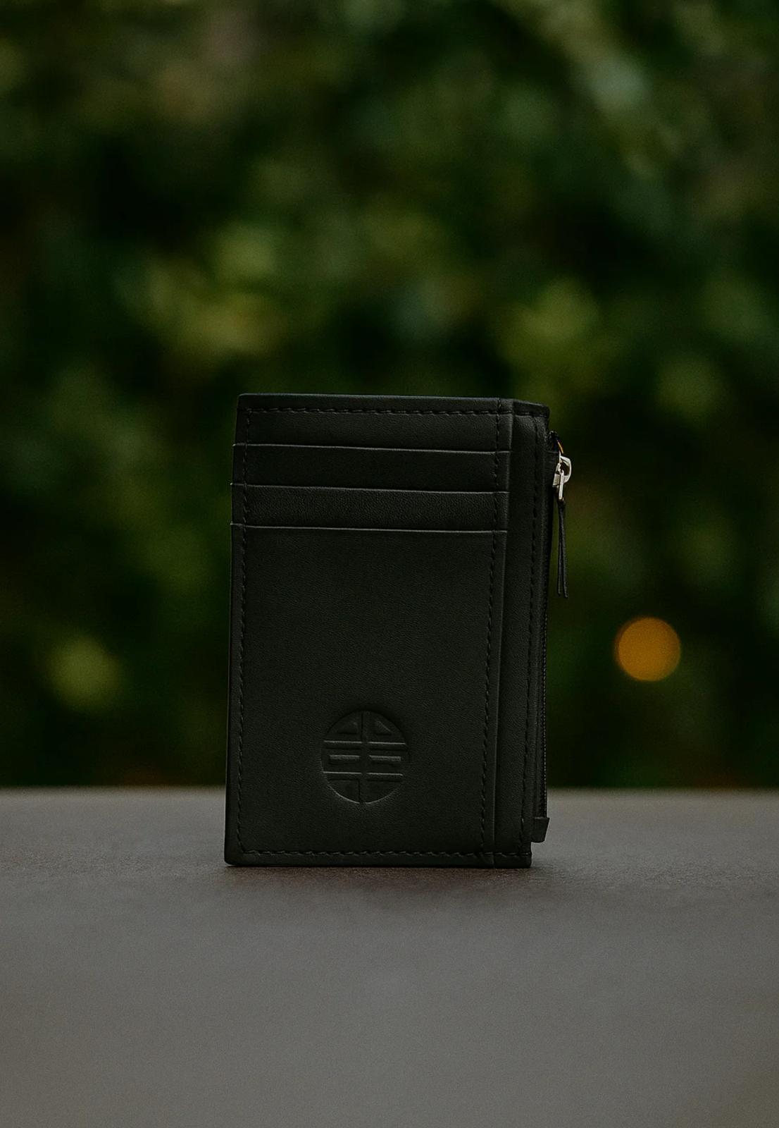 VAULT Men's Black Irish Leather Card Holder | Genuine Cowhide