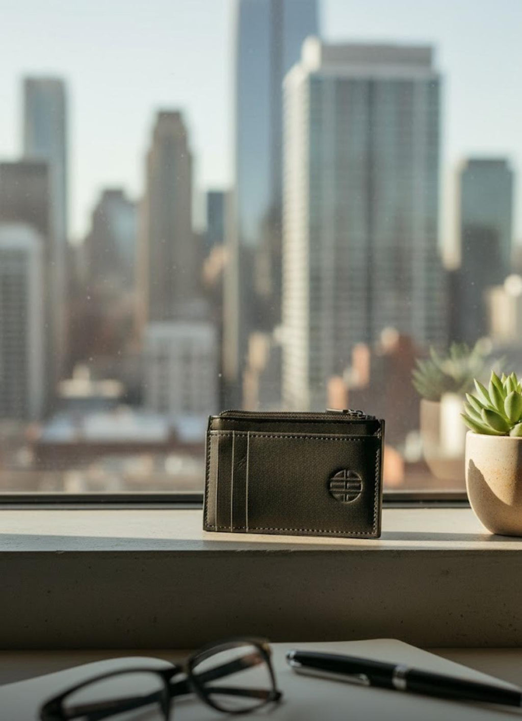 VAULT Men's Black Irish Leather Card Holder | Genuine Cowhide