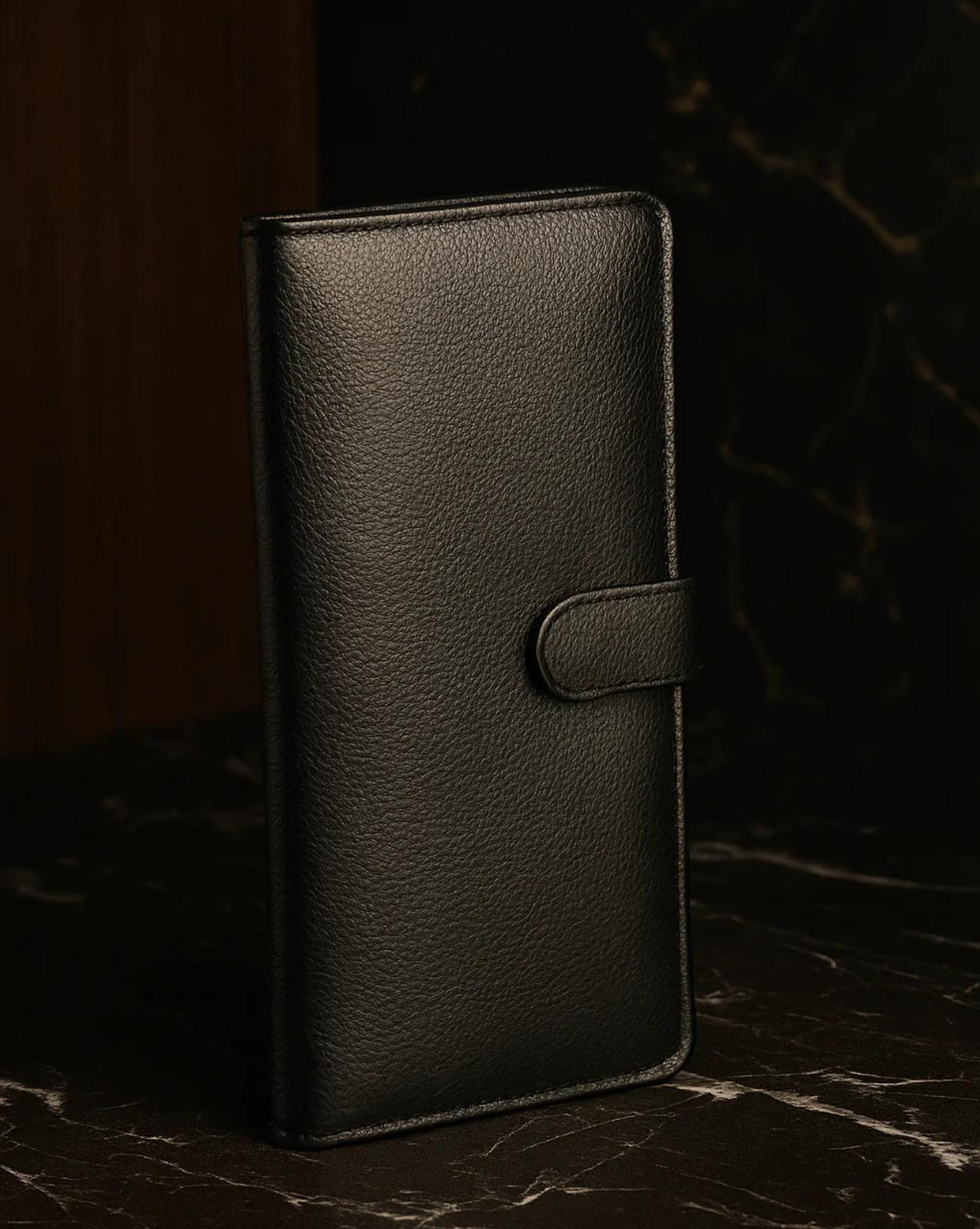 SPECTER Women Black Long Coalw Leather Wlet – Premium Quality Slim Bifold