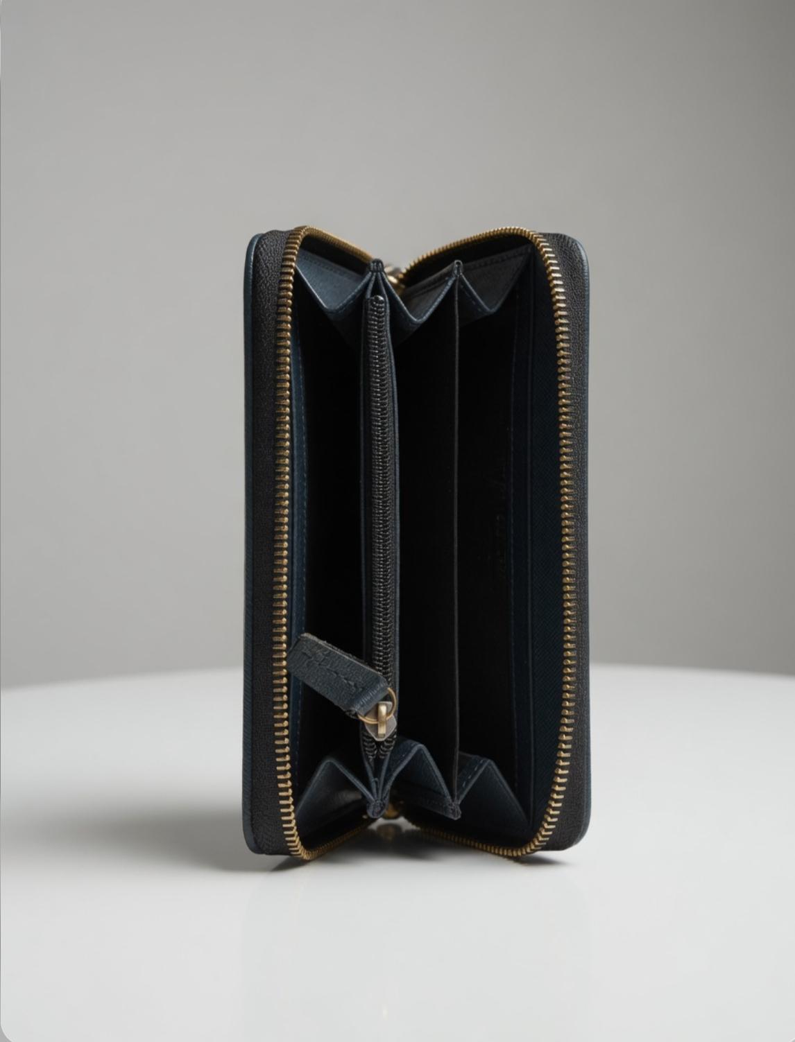BLUE OPAL Leather  Women Zip-Around Wallet | Premium Saffiano Clutch