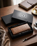 YES CORE Women’s Luxury Cognac Brown Leather Wallet – Croc-Embossed Organizer