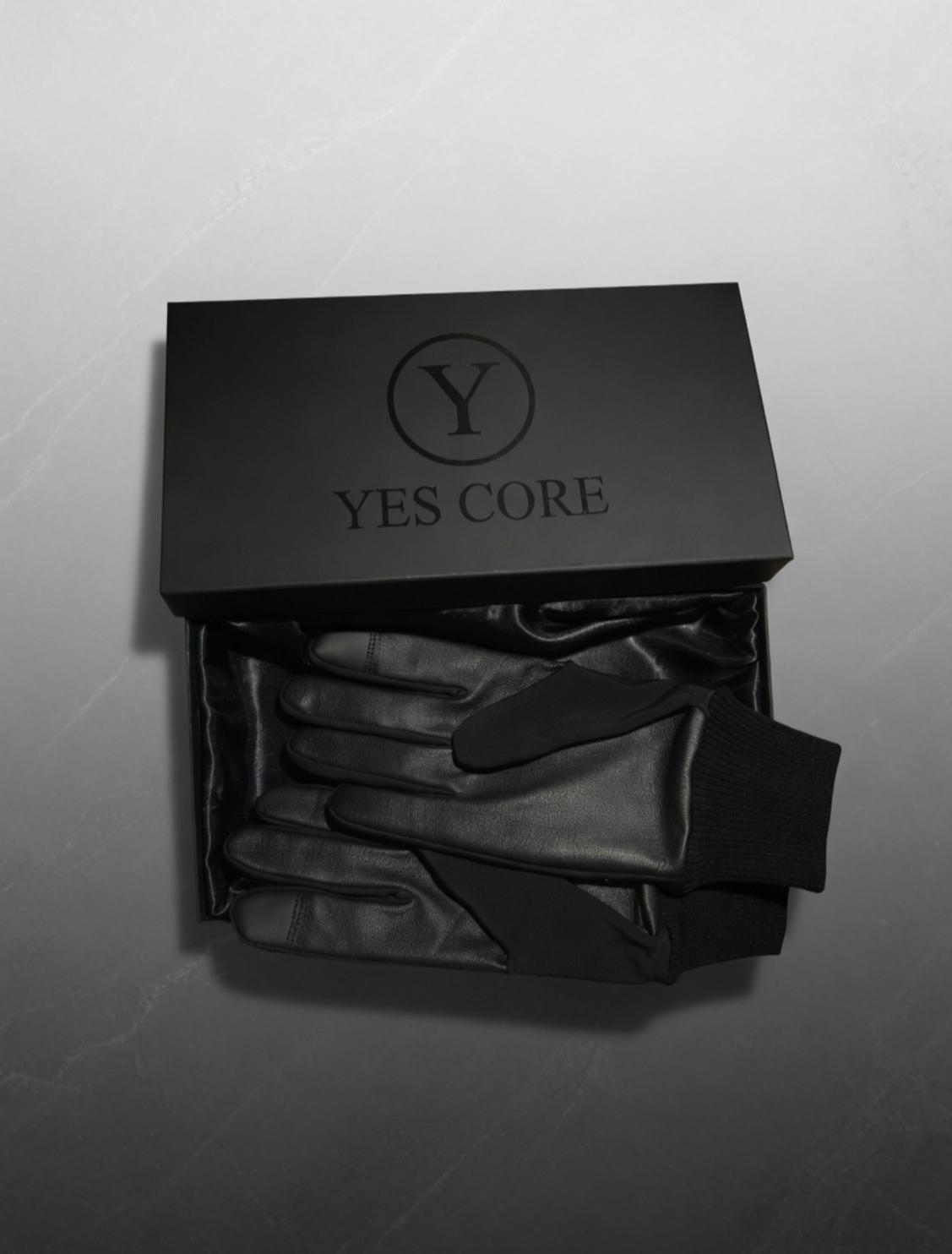 "YES!" Signature Leather Touchscreen Gloves