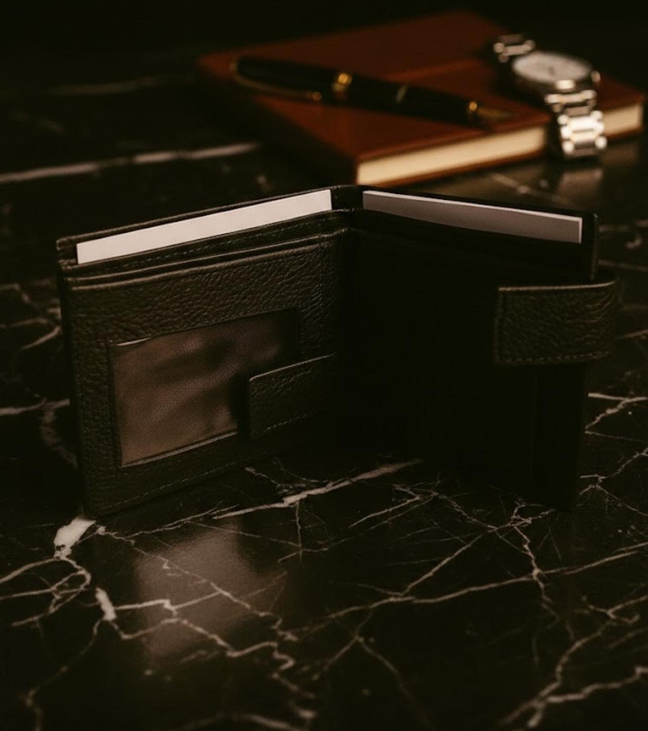 DUBLIN REGENT Men’s Premium Leather Loop Wallet – Slim RFID Bifold Product Description: