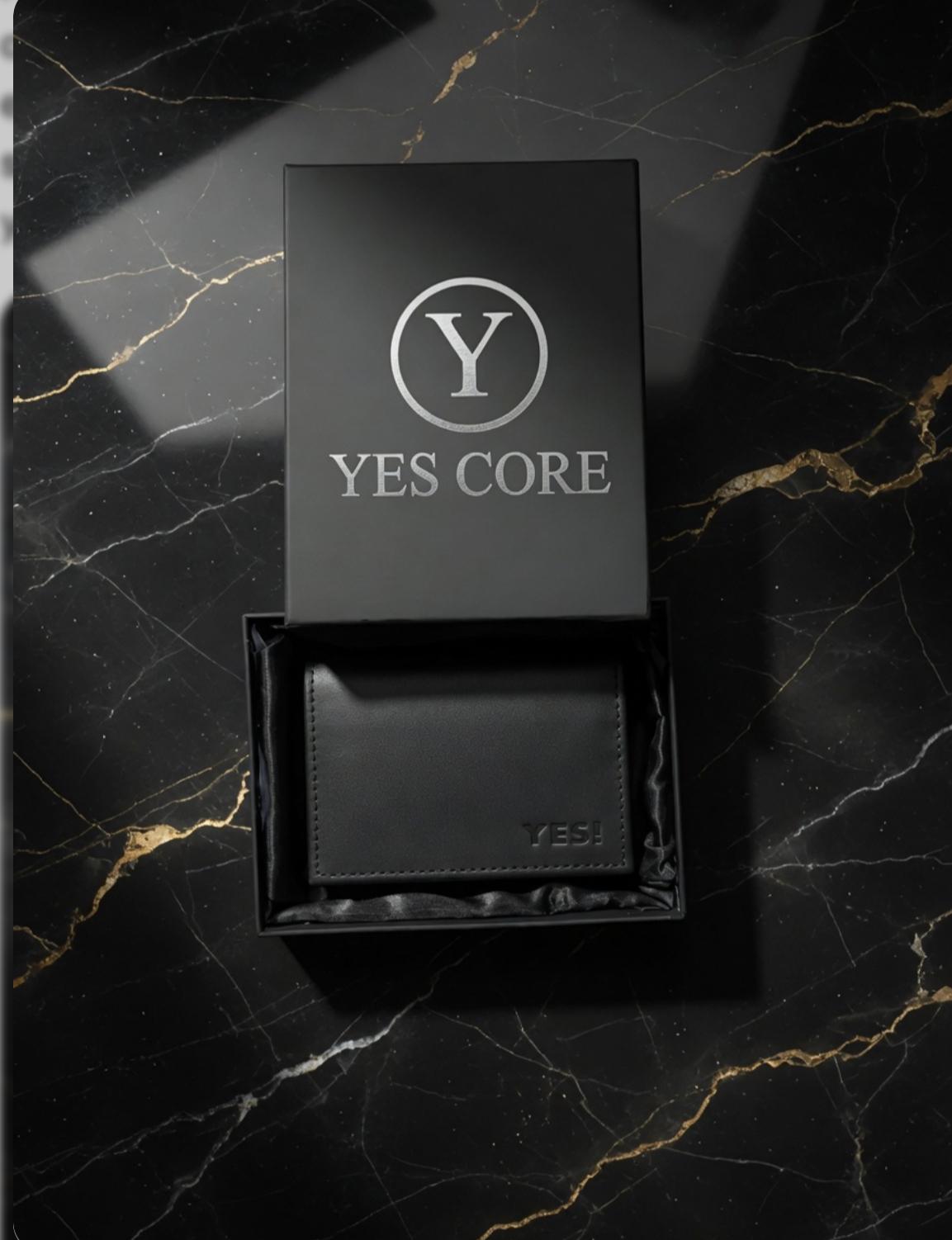 BLACK NIGHT Men's Irish Leather Card Holder | Embossed Design