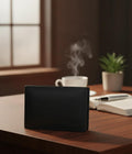 BLACK NIGHT Men's Irish Leather Card Holder | Embossed Design